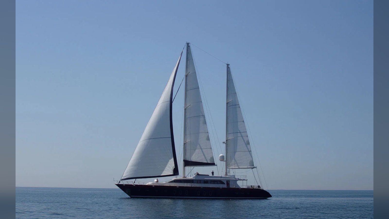 L'Aquila under sail after her refit